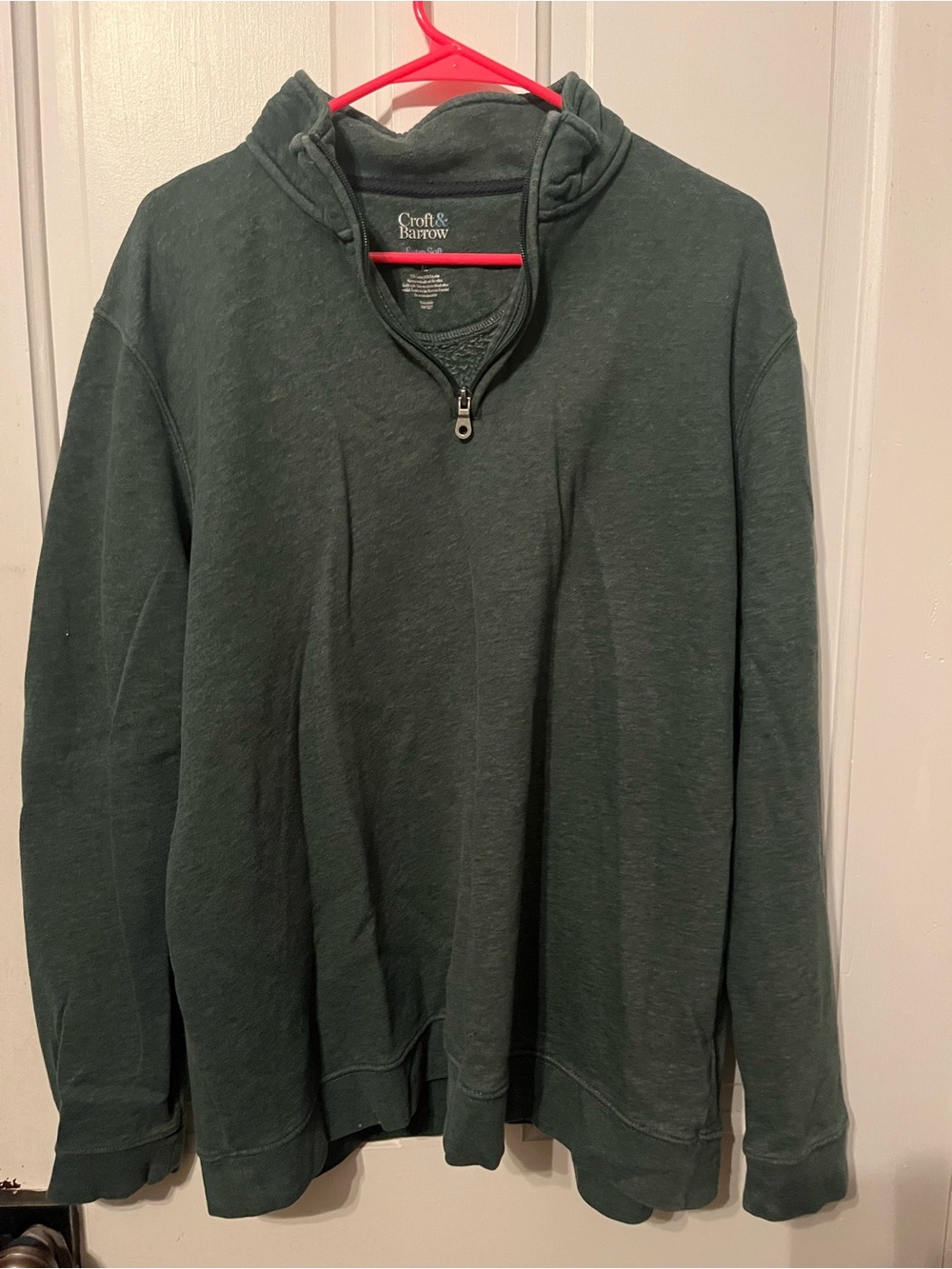 croft & barrow Men’s Forest Green Quarter-Zip Pullover